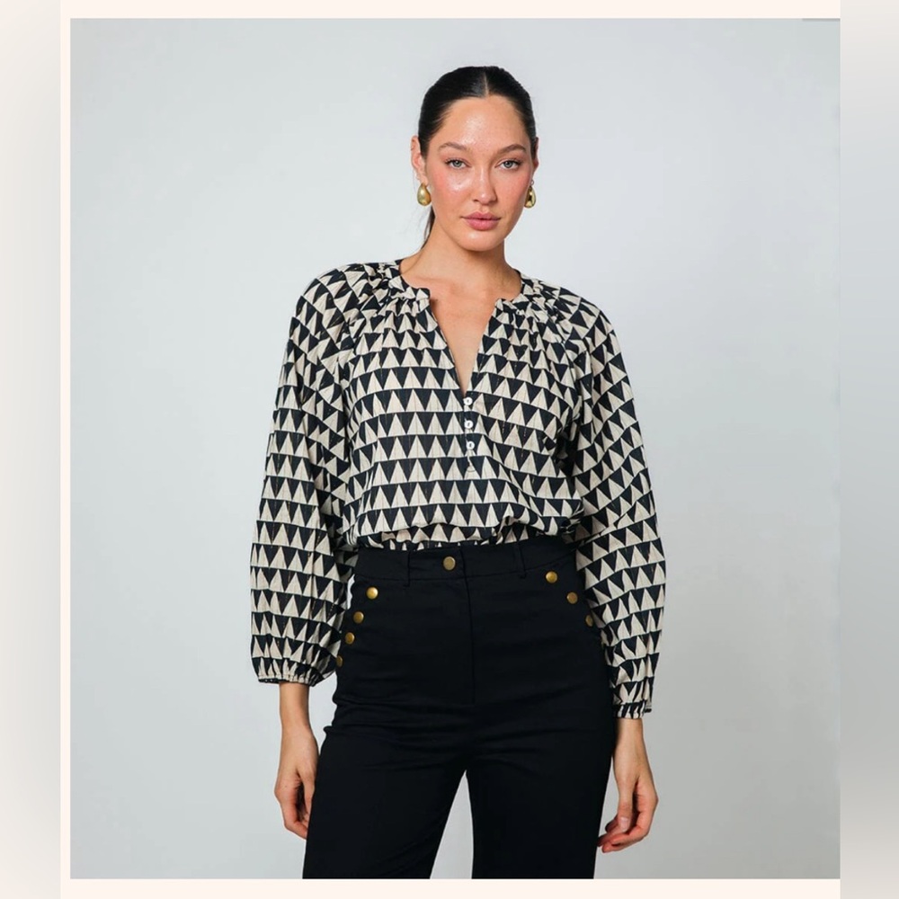 Cleobella Wesley Triangle Blouse Size Large